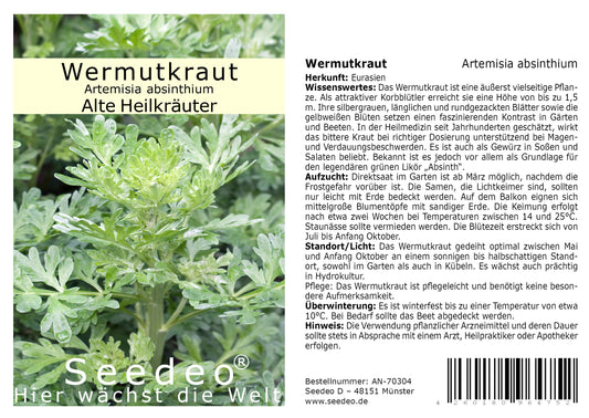 Seedeo® Wermutkraut   (Artemisia absinthium) 1000 Samen