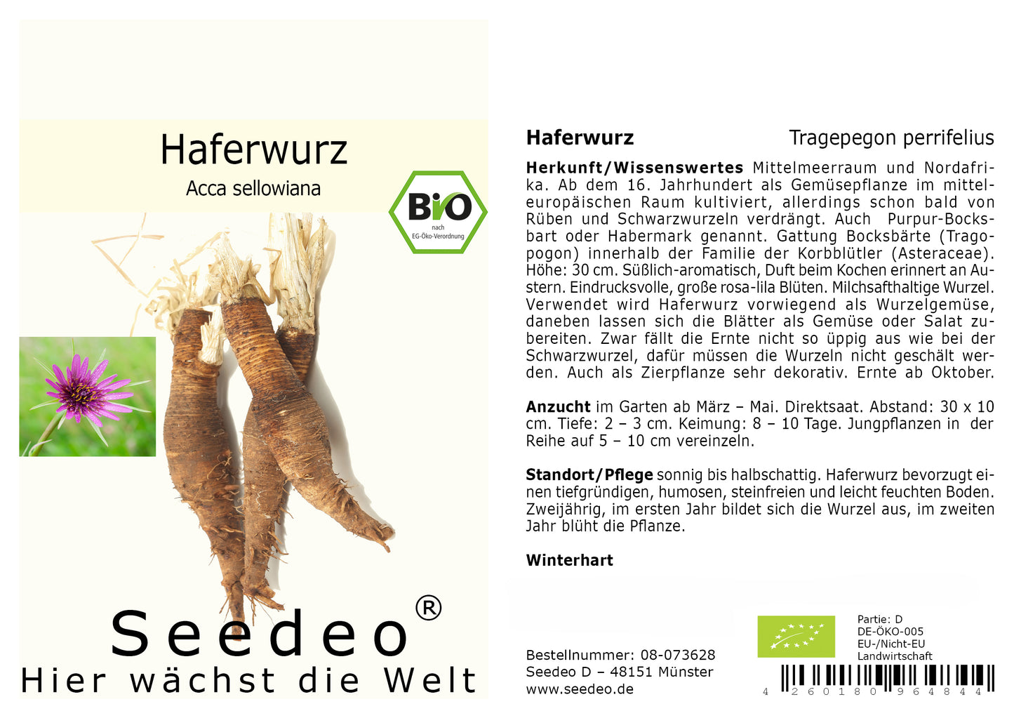 Seedeo® Haferwurz (Tragepegon perrifelius) Samen BIO