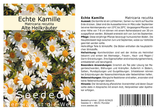 Seedeo® Echte Kamille  Matricaria recutita 1000 Samen